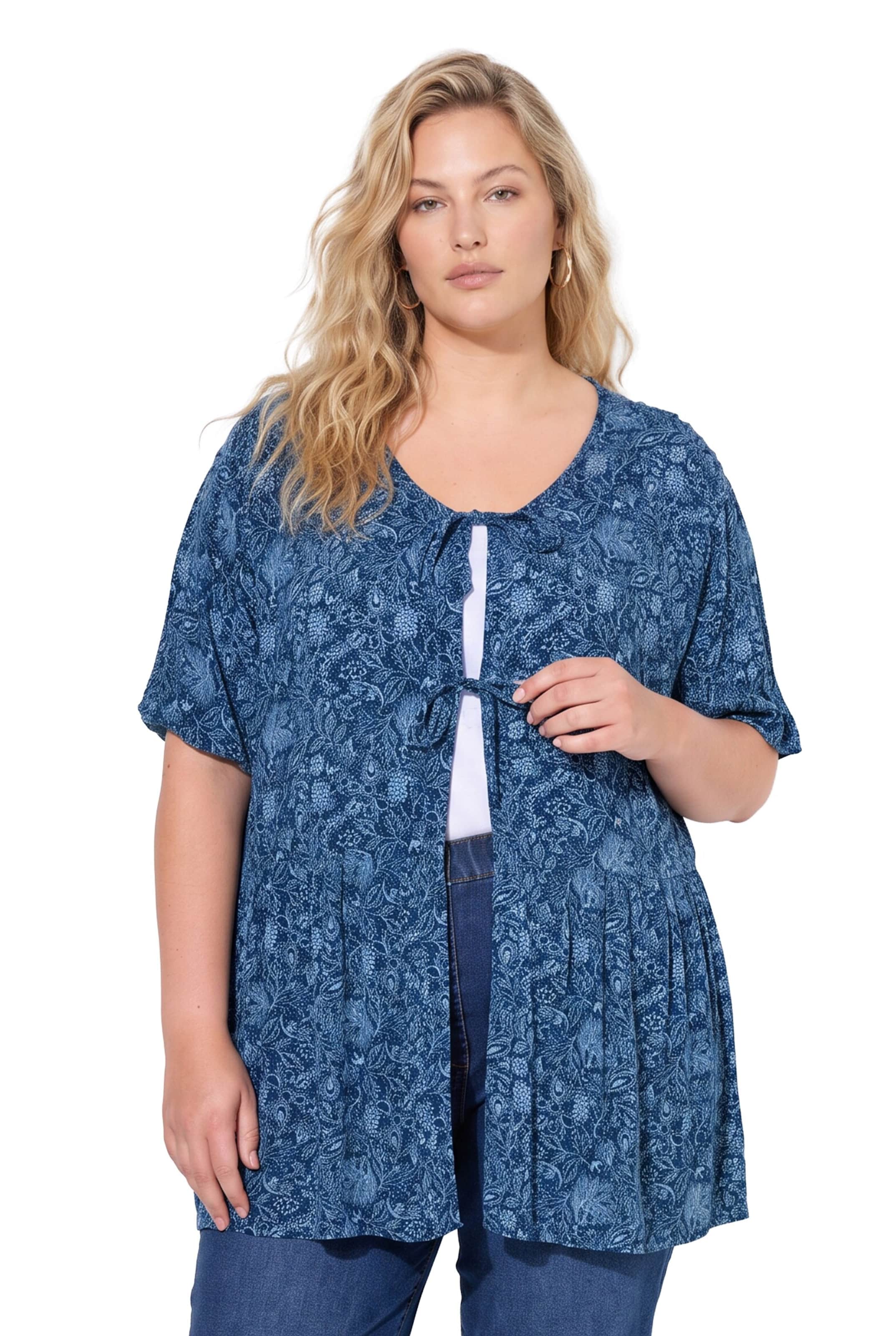 Ulla Popken Tuniek in Blauw: voorkant