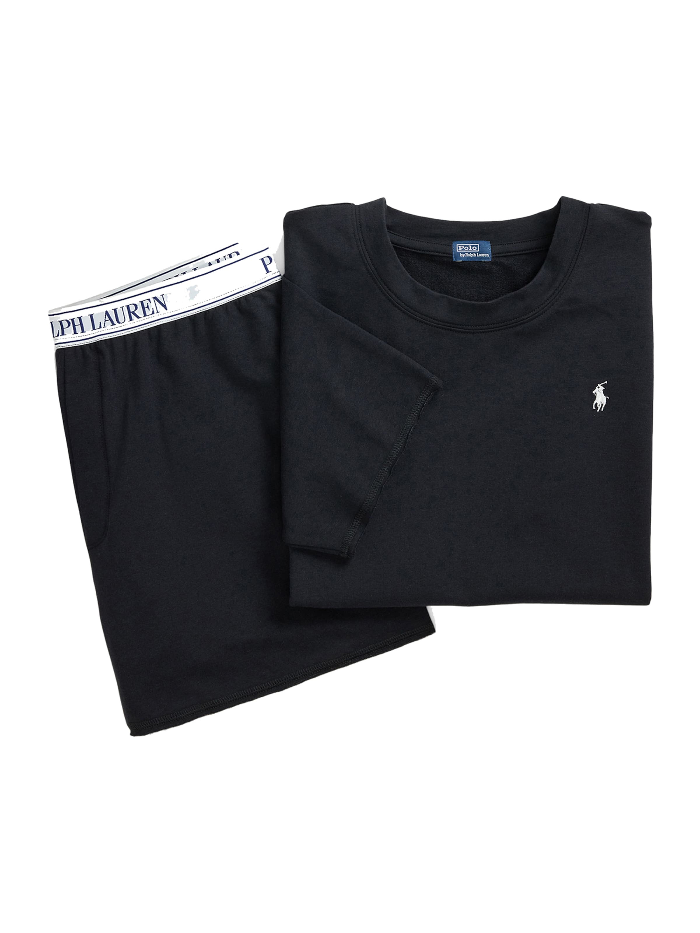 Polo Ralph Lauren - Pijama ' Club Terry ' en negro: frente