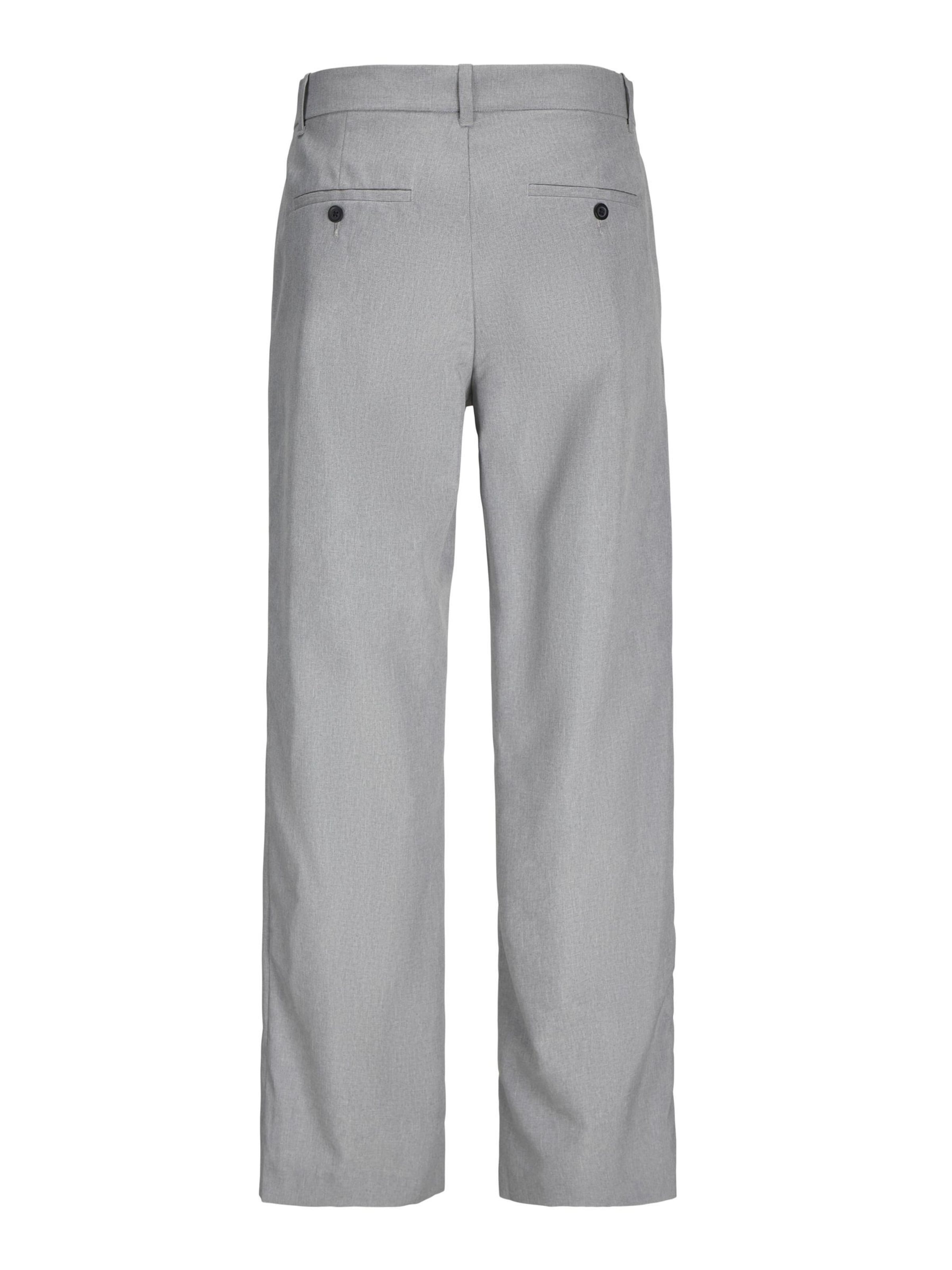 JACK & JONES Wide leg Chino trousers 'JPSTBill JJDaytona' in Grey