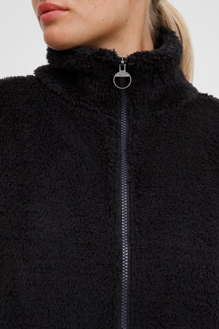 Oxmo Fleece Jacket 'ANNEKA' in Black