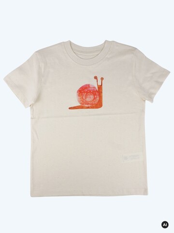 MelaDi Shirt 'Rote Schnecke' in White: front