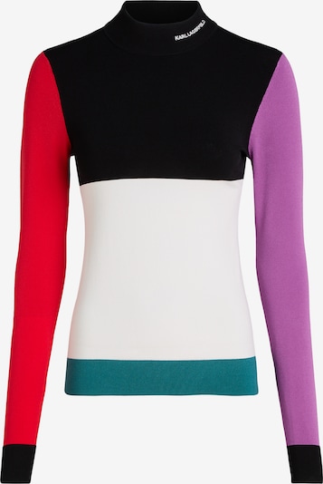 Pullover Karl Lagerfeld di colore turchese / lilla / rosso / nero / bianco, Visualizzazione prodotti