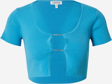 EDITED Gebreid vest 'Maggie' in Blauw: voorkant