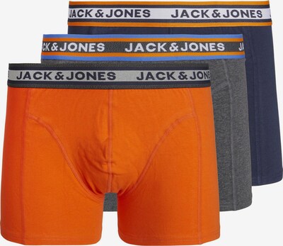 JACK & JONES Boxershorts 'MYLE' in de kleur Navy / Grijs / Oranje / Wit, Productweergave