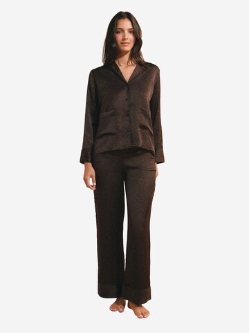 ETAM Schlafshirt 'Artlight' in Braun