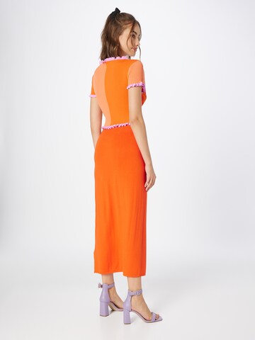 Karo Kauer Skirt 'Pumpkin Spice' in Orange