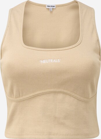 Public Desire Top in Beige: front