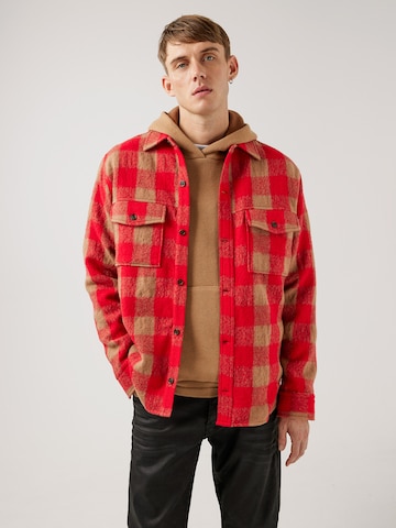 J.Lindeberg Between-Season Jacket 'Gingham' in Red: front