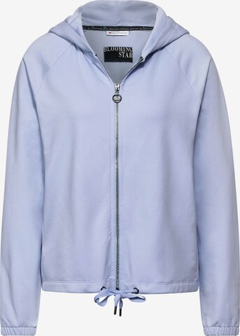 STREET ONE Zip-Up Hoodie in Blue: front