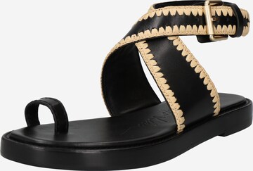 3.1 Phillip Lim Teenslipper 'NAYA' in Zwart: voorkant