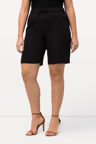 Ulla Popken Regular Pants in Black: front