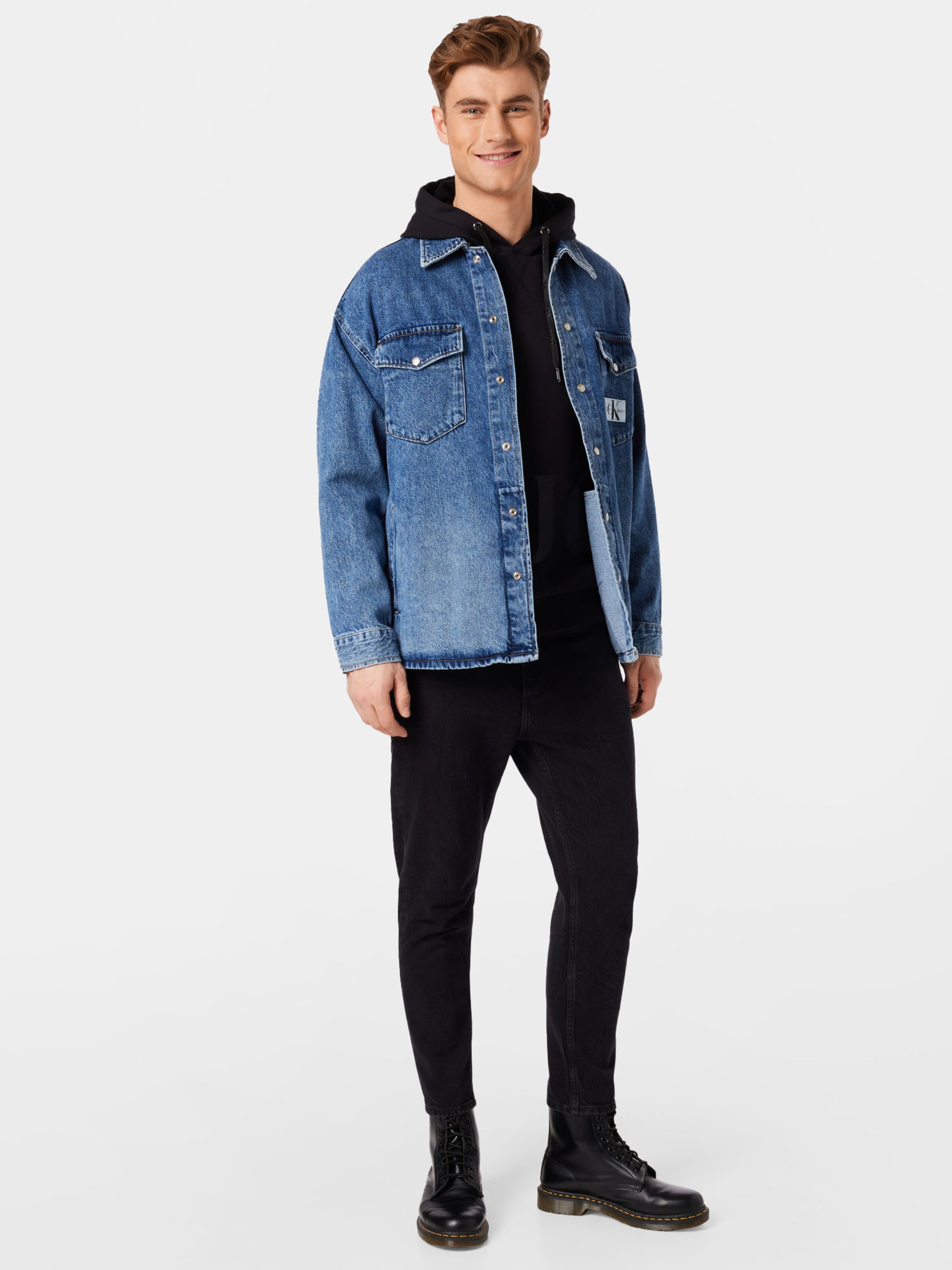 Männer Jacken Calvin Klein Jeans Jacke in Blau - FU68634 Männer Jacken Calvin Klein Jeans Jacke in Blau - FU68634