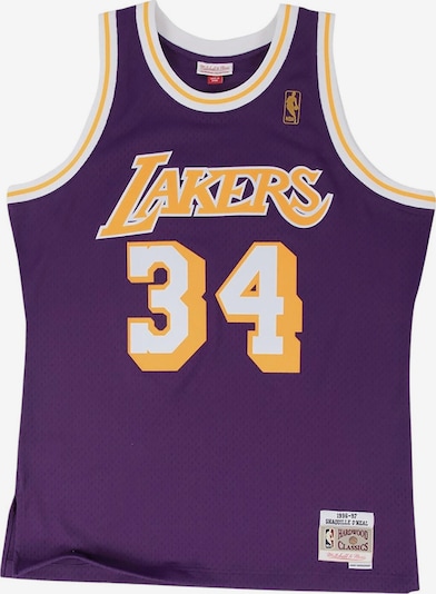 L dydžio Triko 'Los Angeles Lakers Shaquille O'Neal 1996/97' iš Mitchell & Ness, spalva – purpurinė / šviesiai oranžinė / natūrali balta, Prekių apžvalga