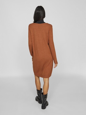 VILA Pletené šaty - Hnedá