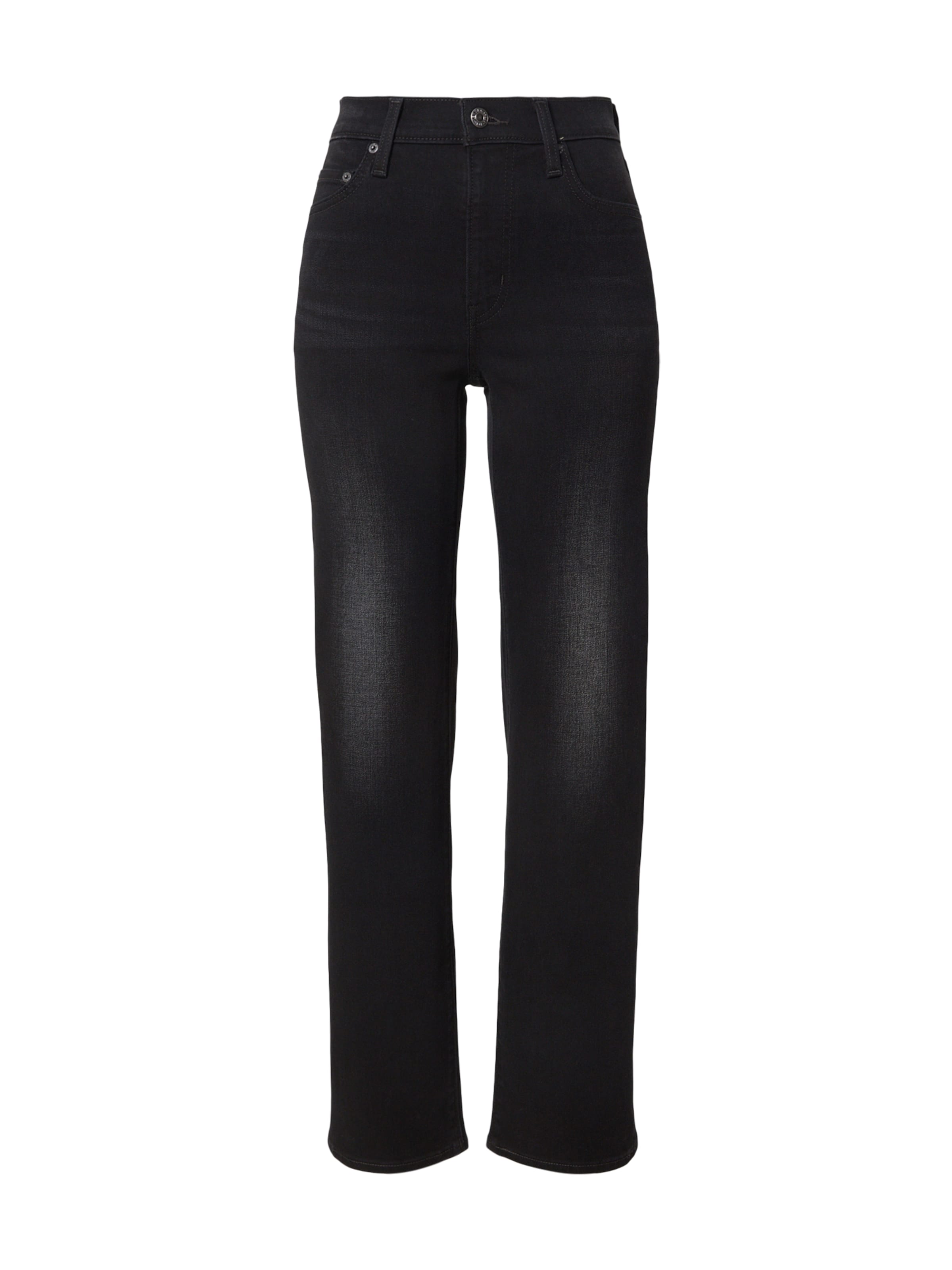 Jeans '723 HIGH RISE STRAIGHT' pe 25/30 LEVI'S ® pe negru denim, Vizualizare produs