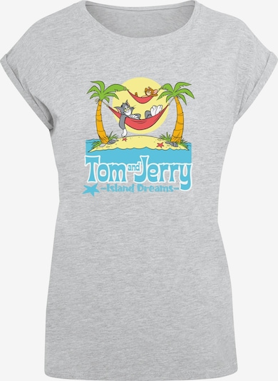 ABSOLUTE CULT T-shirt 'Tom And Jerry - Hammock Dreams' en bleu clair / jaune / gris clair / vert clair, Vue avec produit