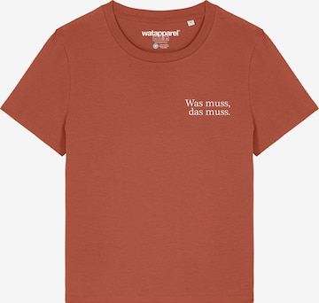 Maglietta 'Was Muss Das Muss' di Watapparel in rosso: frontale