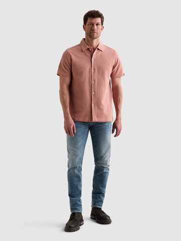 PME Legend Regular fit Overhemd 'Shirt with short sleeves in interlock jersey' in Roze