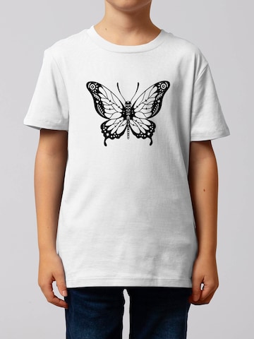 watabout.kids Shirt 'Schmetterling' in White: front
