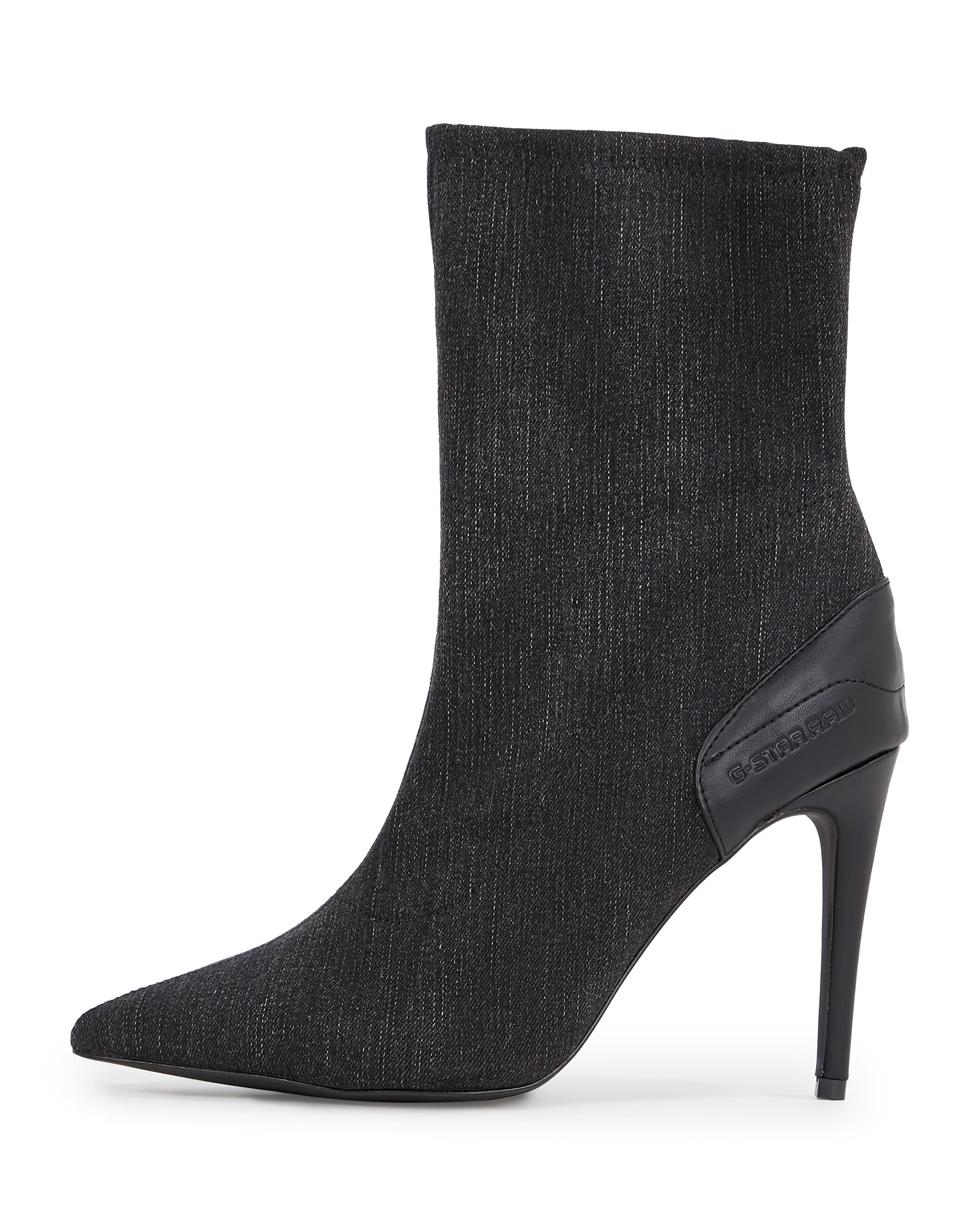 G-STAR Boots 'Stray Boots Mid' in Zwart: voorkant