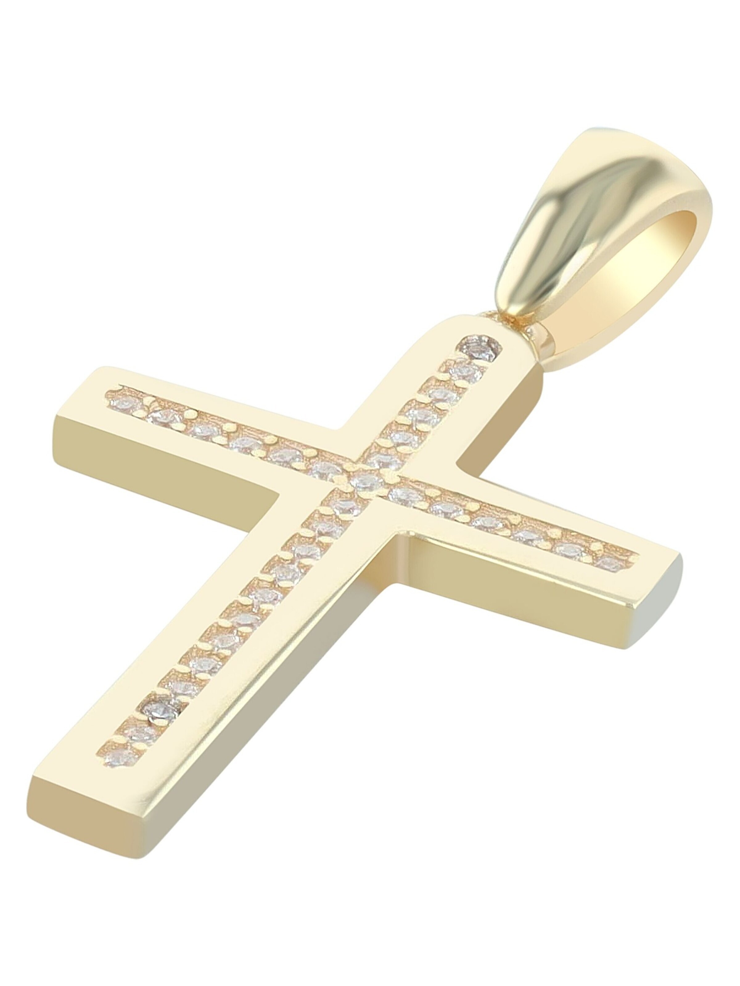 Akzent Pendant '"Yuna" aus 925 Sterlingsilber, rhodiniert, langlebig' in Gold