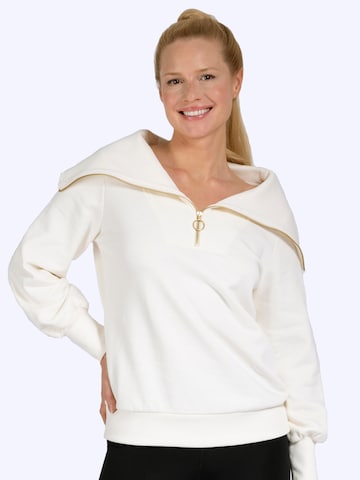 Magadi Athletic Sweatshirt 'Nora' in White: front