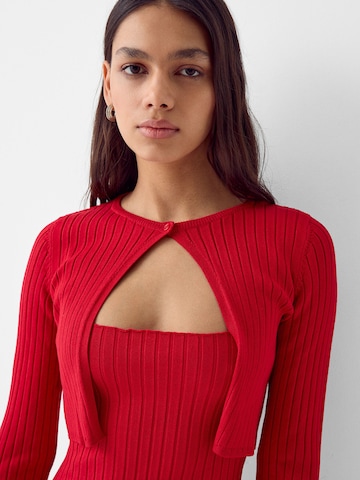 Bershka Gebreid vest in Rood