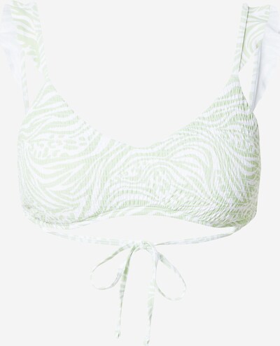 HOLLISTER Bikinitop 'SMOCK VOOP' in pastellgrün / weiß, Produktansicht