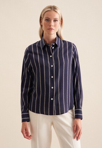 SEIDENSTICKER Blouse 'Schwarze Rose' in Blue: front
