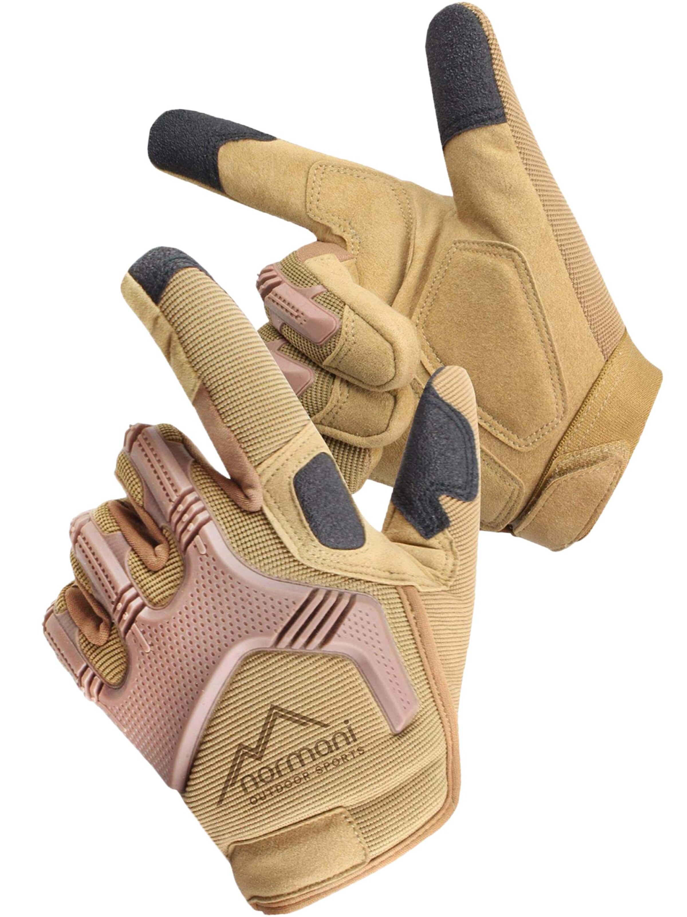 normani Sporthandschuhe 'ARMY' in Beige: Vorderseite