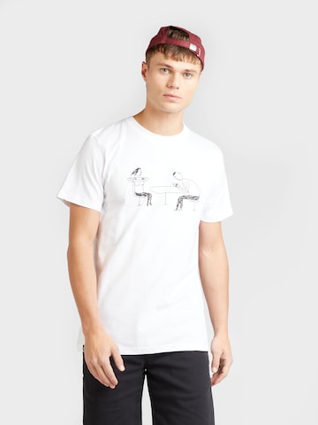 DEDICATED. T-Shirt  'Stockholm Phoney Date' in Weiß: predná strana