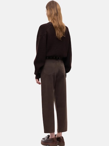 Barrel Jean 'PINKO ESTELLE EGG BULL FISSO WASHED MARRONE PANTALONE' PINKO en marron