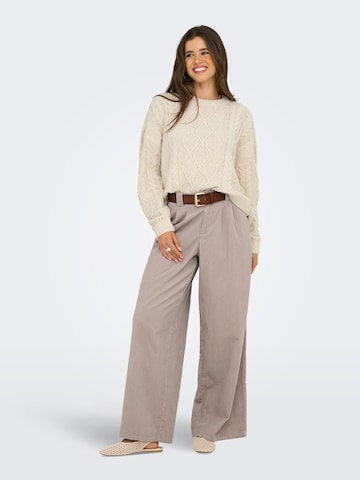 Loosefit Pantalon à pince 'ONLSVEA-NESSA' ONLY en beige