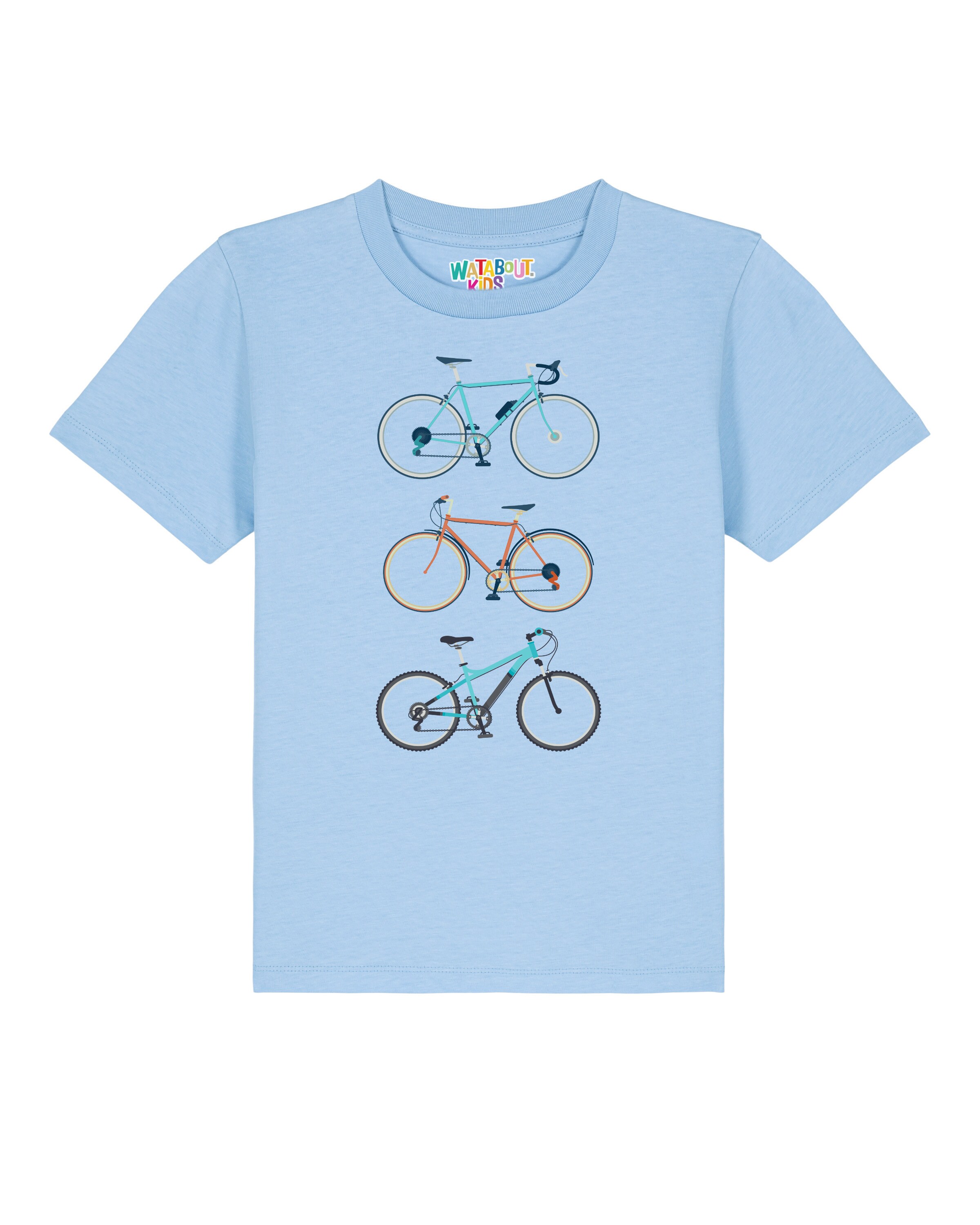 watabout.kids Shirt '3 Fahrräder' in Blue: front