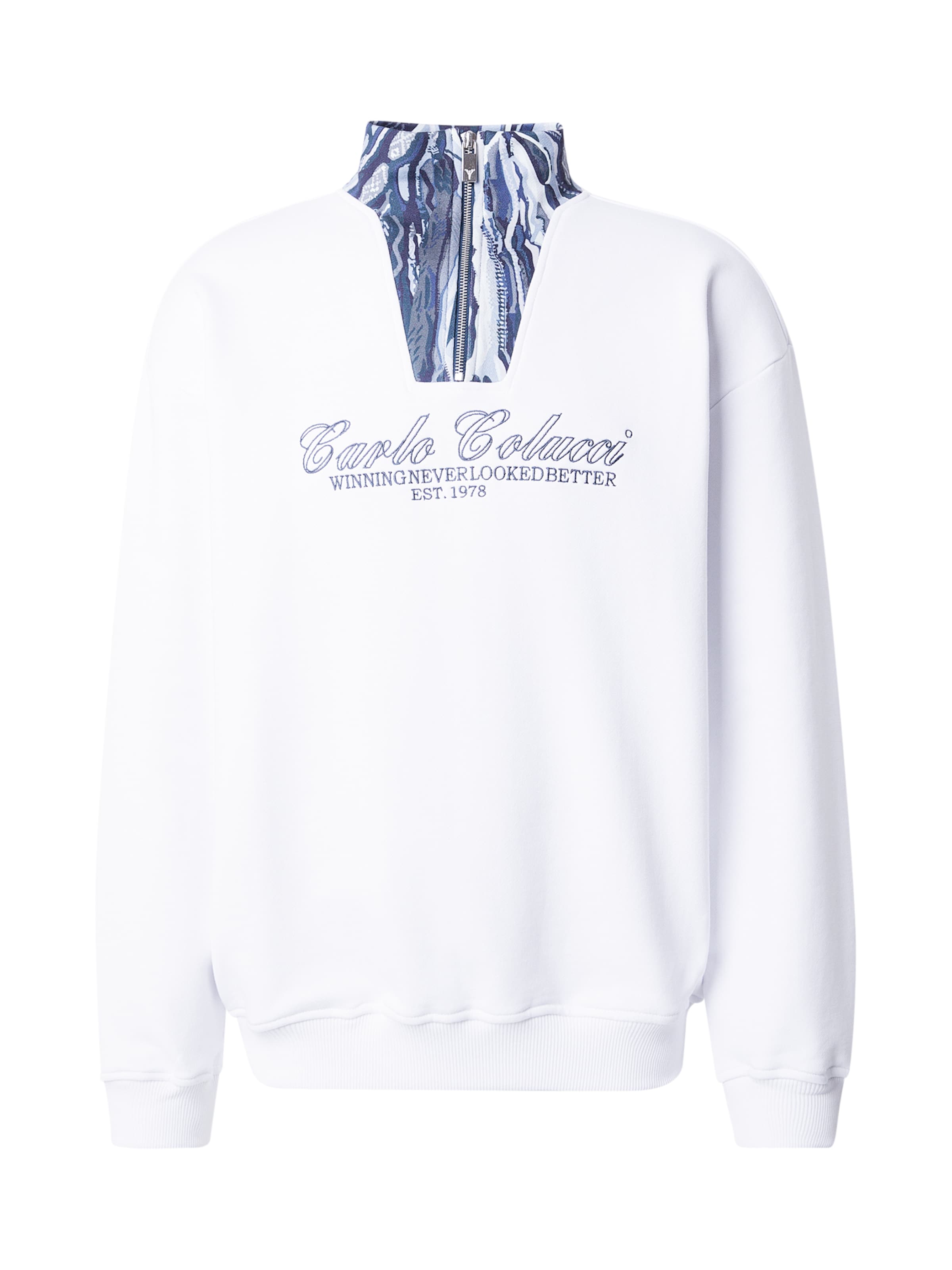 Carlo Colucci Mikina 'Favaro' - Biela: predná strana