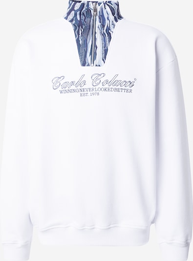 Carlo Colucci Sweater majica 'Favaro' u mornarsko plava / siva / bijela, Pregled proizvoda
