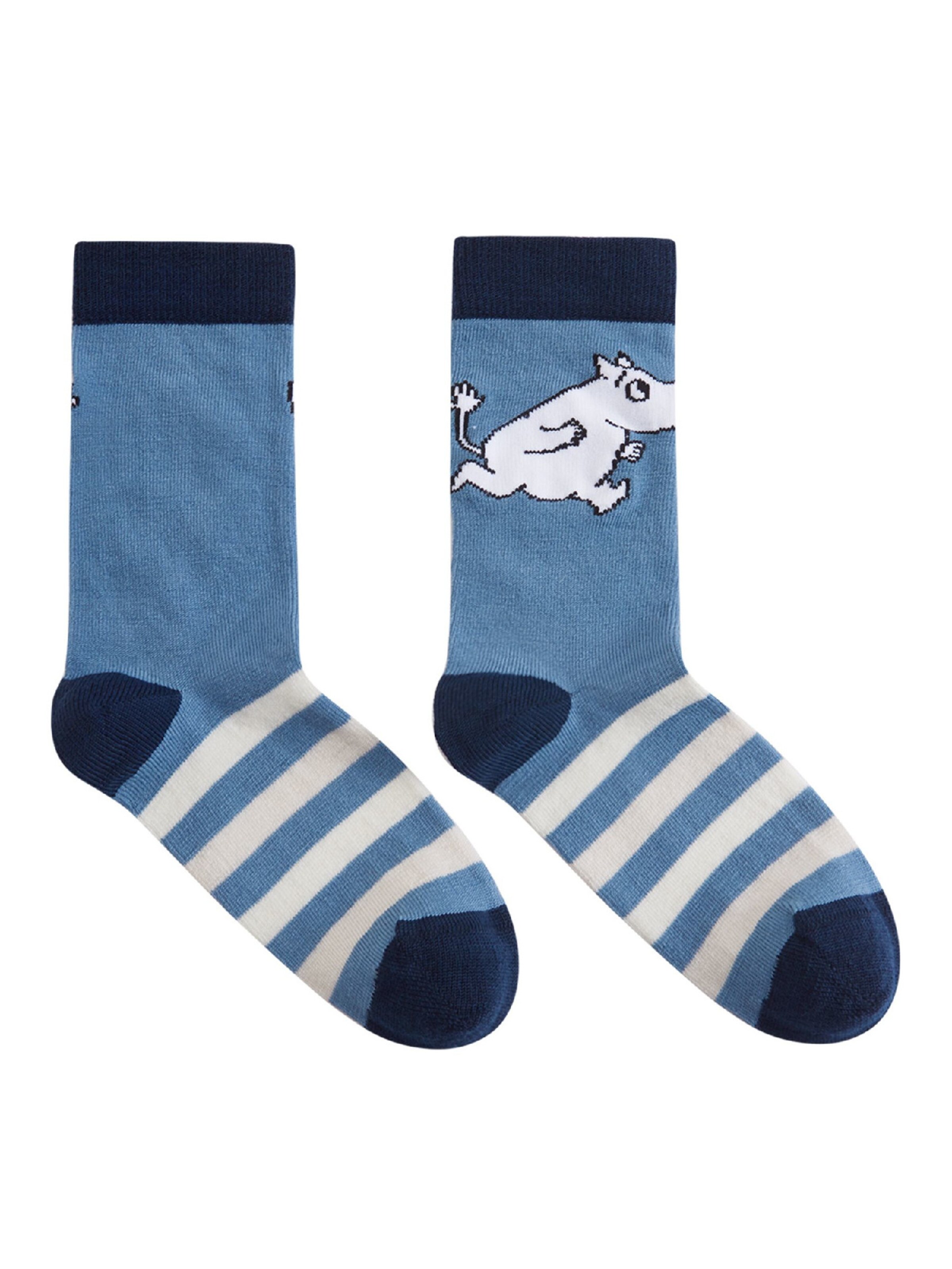 Reima Socken ' Moomin Randig ' in Blau