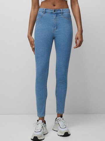 Pull&Bear Skinny Jeans pajkice | modra barva