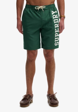 Shorts de bain Superdry & Co en vert : devant