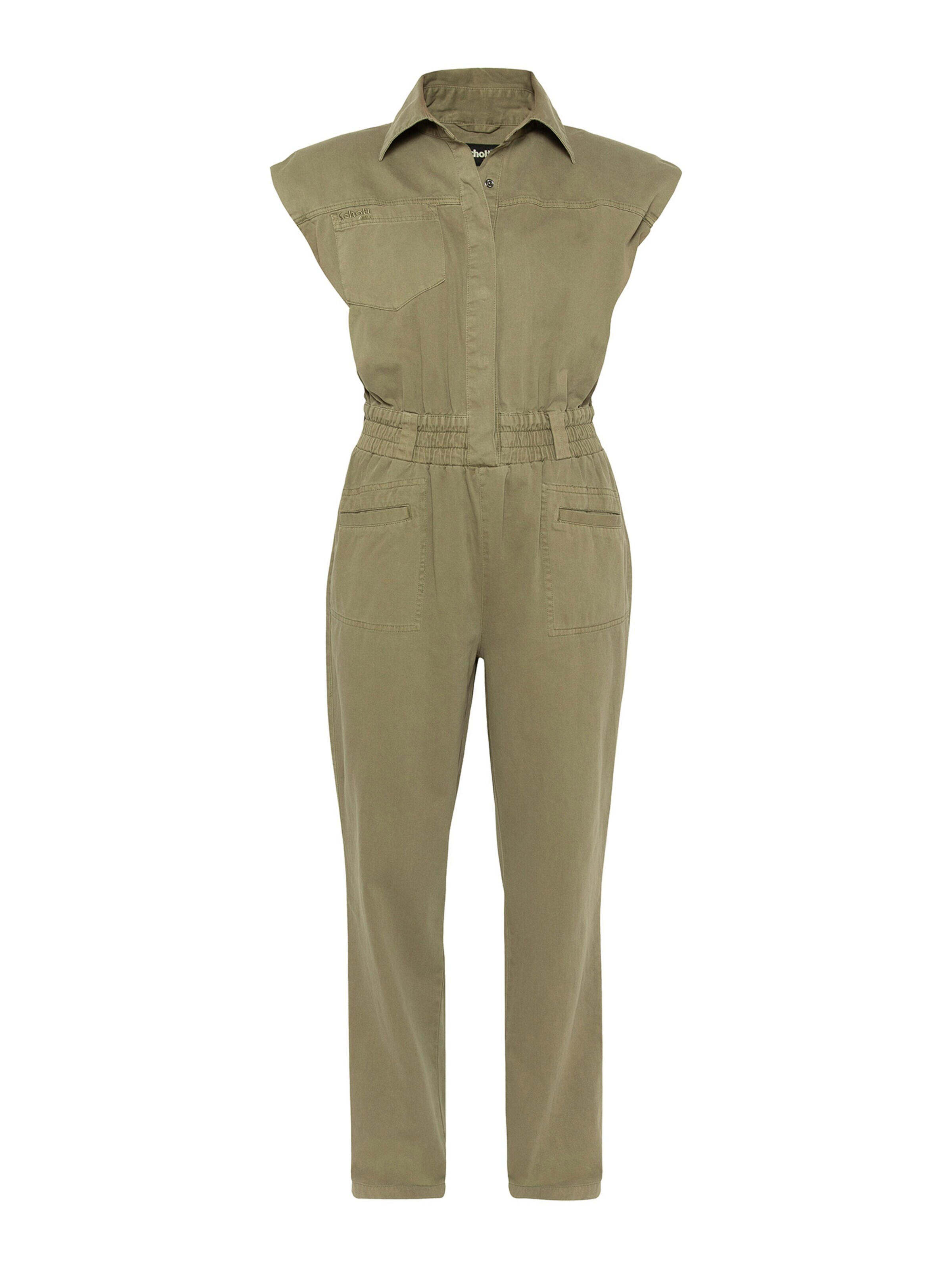 Schott NYC Jumpsuit‌‌‌‌‌‌‌‌ in Grün: Vorderseite