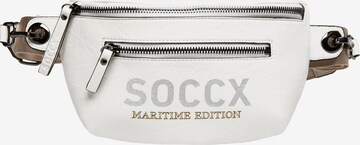 Soccx Fanny Pack in White: front