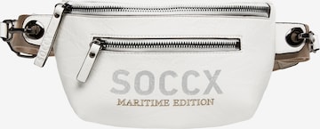 Soccx Fanny Pack in White: front