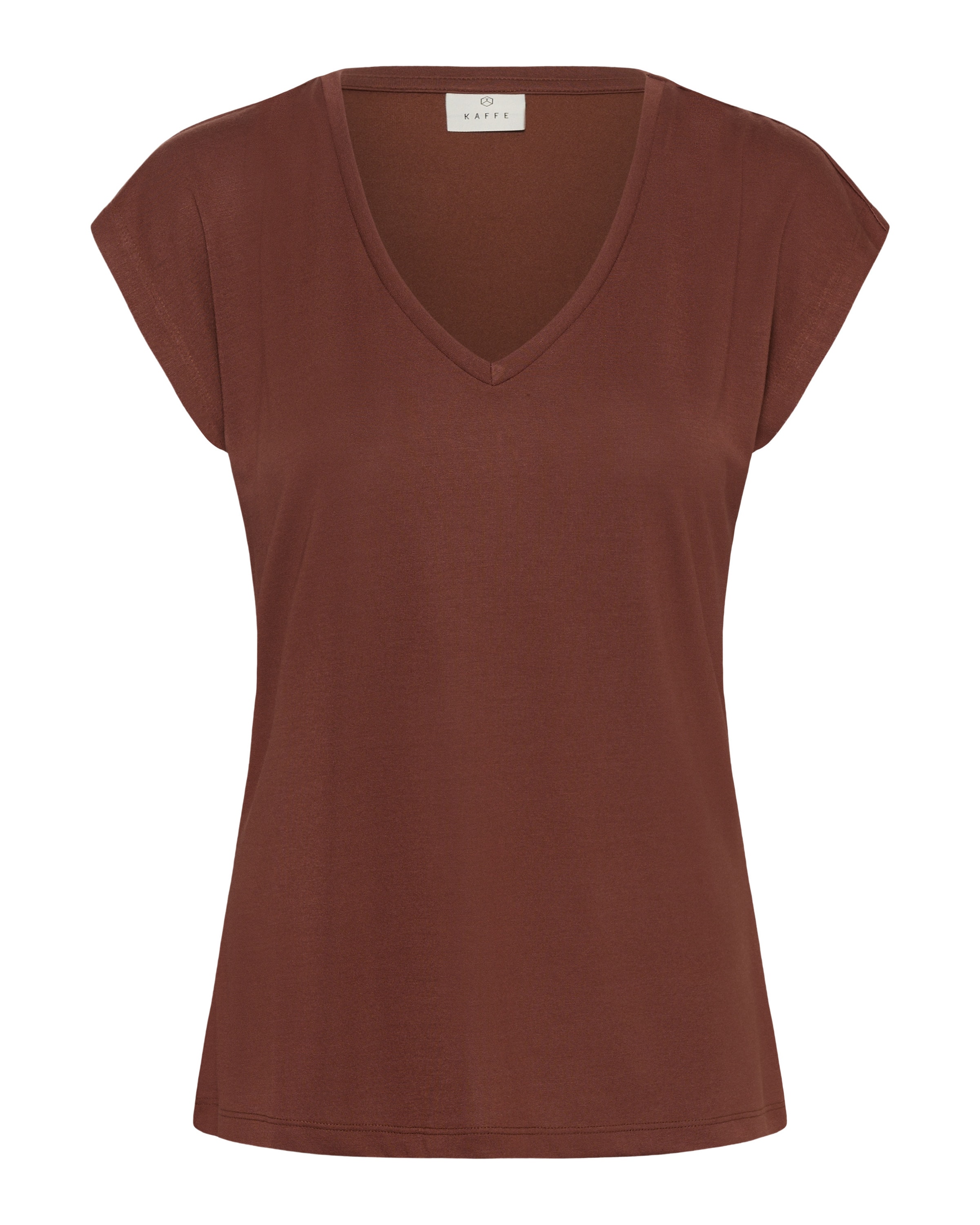 Kaffe T-Shirt 'KALise' in Braun: Vorderseite