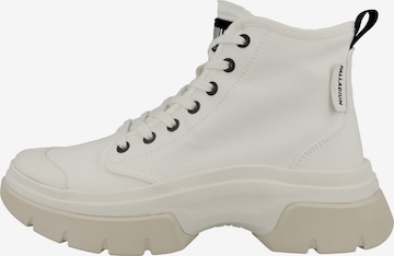 Palladium Lace-Up Ankle Boots in White