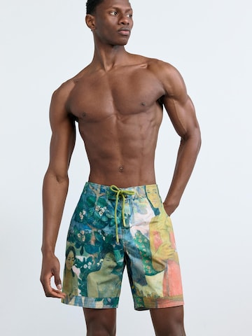 Desigual Plavecké šortky 'Gaugin' – červená