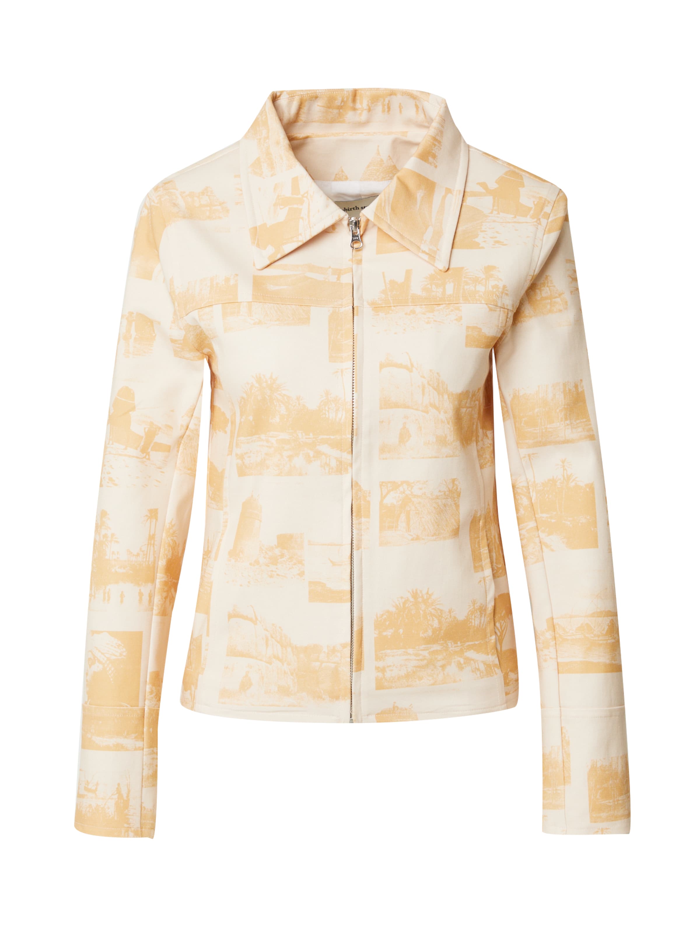 Rebirth Studios Φθινοπωρινό και ανοιξιάτικο μπουφάν 'Rosie' σε κίτρινο: μπροστά