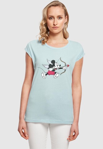 ABSOLUTE CULT T-Shirt 'Mickey Mouse - Love Cherub Vintage' in Blau: predná strana