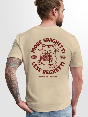 Neverless Shirt 'spaghetti' in Beige