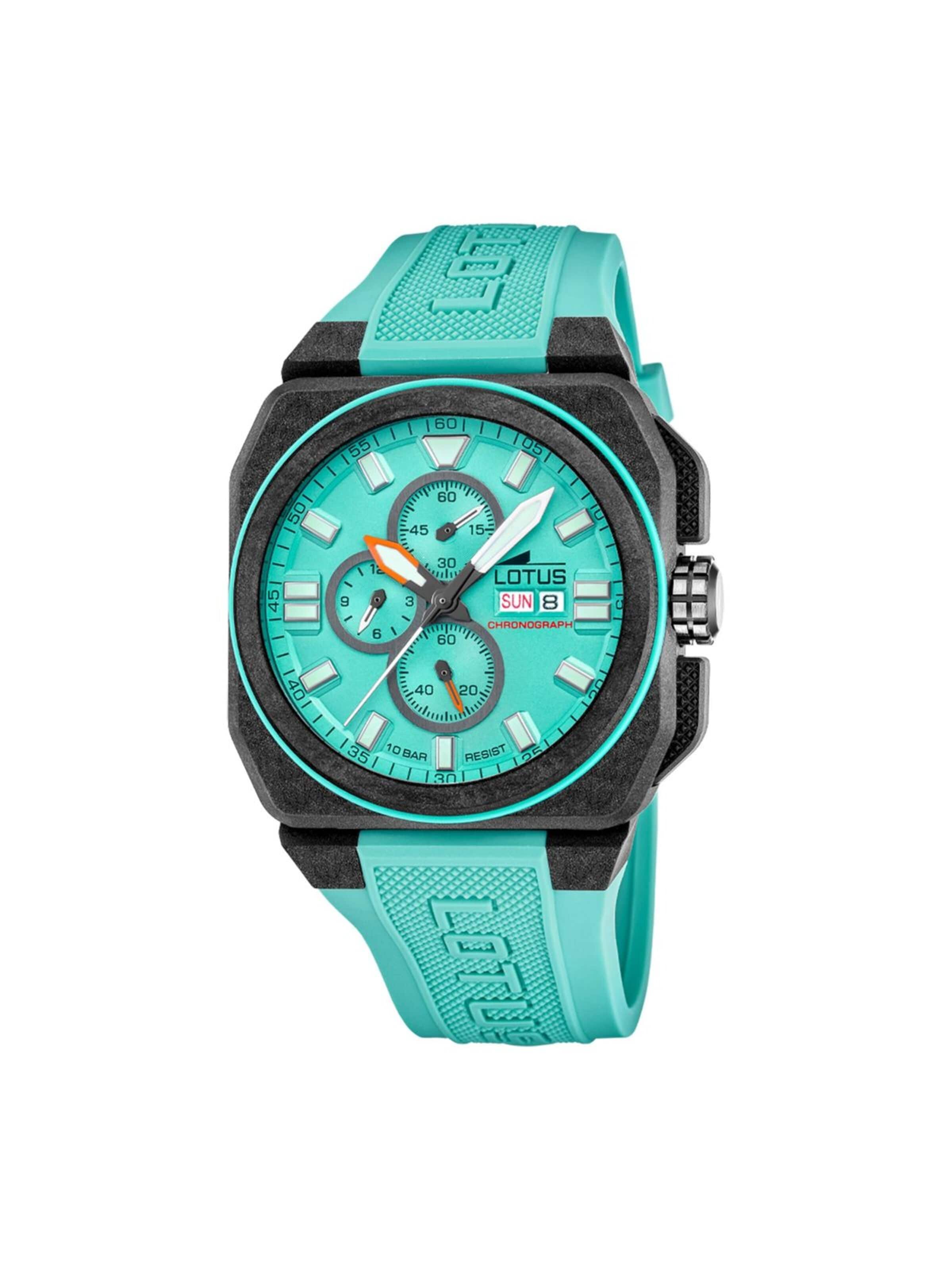 Lotus Analog Watch in Blue: front
