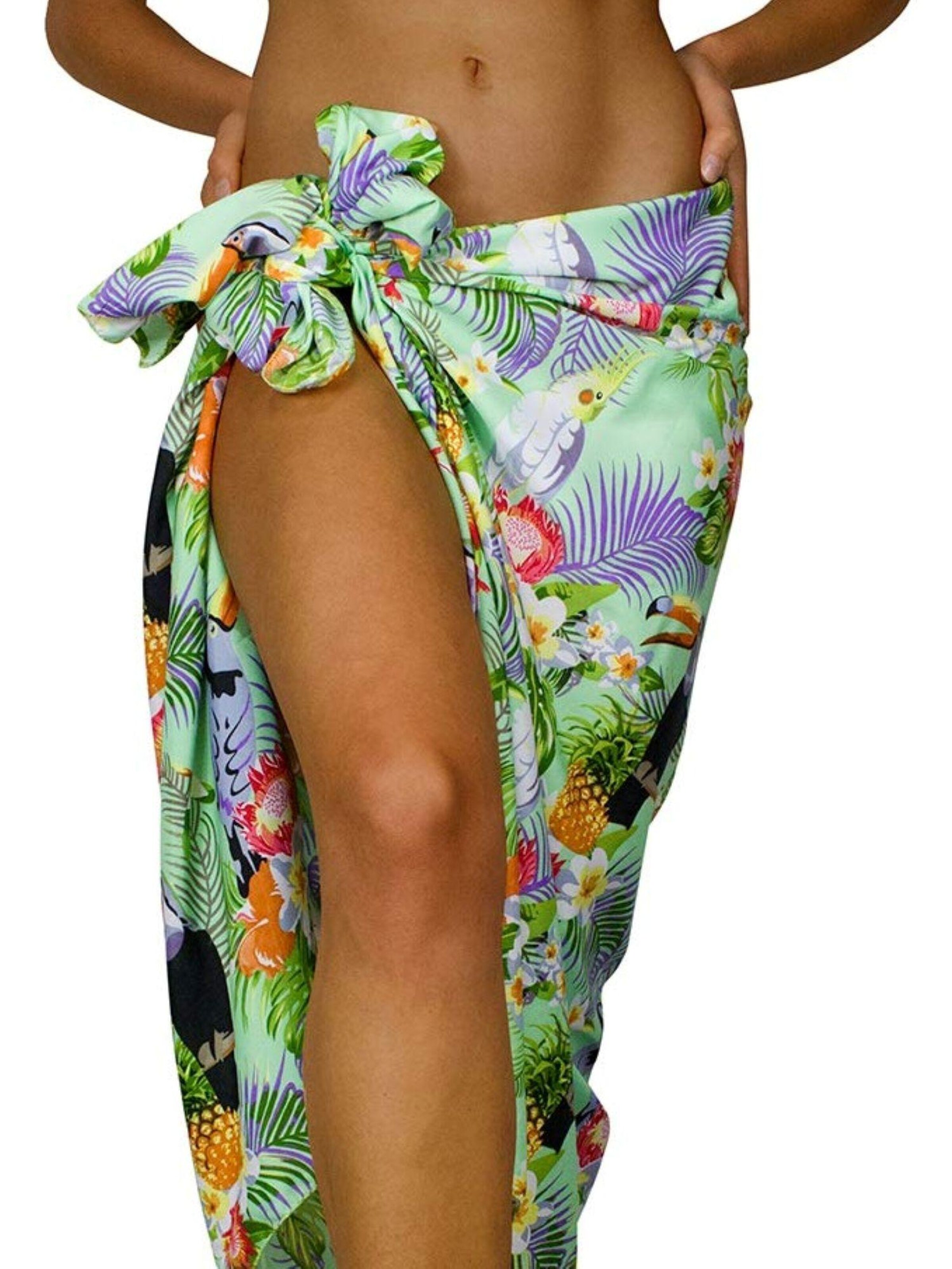 King Kameha Scarf 'Parrot Cockatoo' in Green